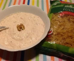 Nudeln mit Walnuss Schinken Sauce