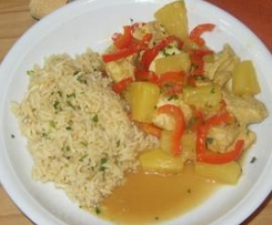 Puten-Ananas-Curry, mild