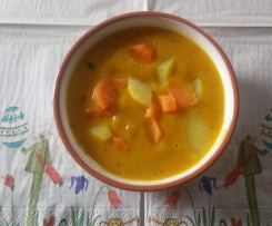 Möhrensuppe mit Kartoffeln (vegan)