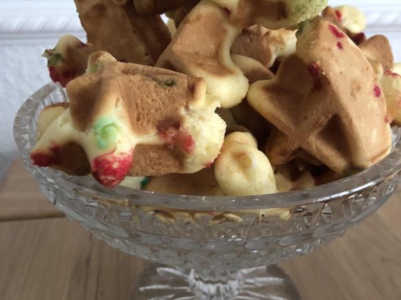 Confetti Cookies aus dem Waffeleisen
