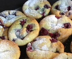 Himbeer-ZitronenMuffins mit weißer Schokolade