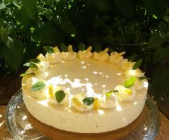 Zitronenmelisse Frischkäse Torte