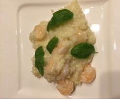 Variation von Risotto mit Garnelen