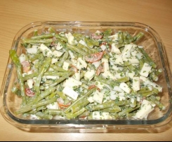 Grüne Bohnen Salat mit Feta Apfel Tomate