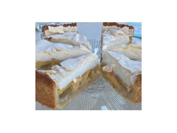 Rhabarberkuchen mit Baiserhaube