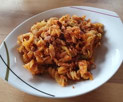 Gebratene Schinkennudeln