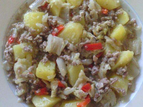 Weisskohl mit Gehacktes und Joghurt