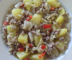 Weisskohl mit Gehacktes und Joghurt