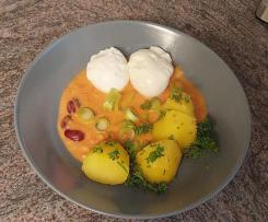 Senf - Eier a la Mexicana mit Kartoffeln