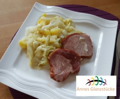 Spitzkohl/Kartoffeln mit Käsesauce