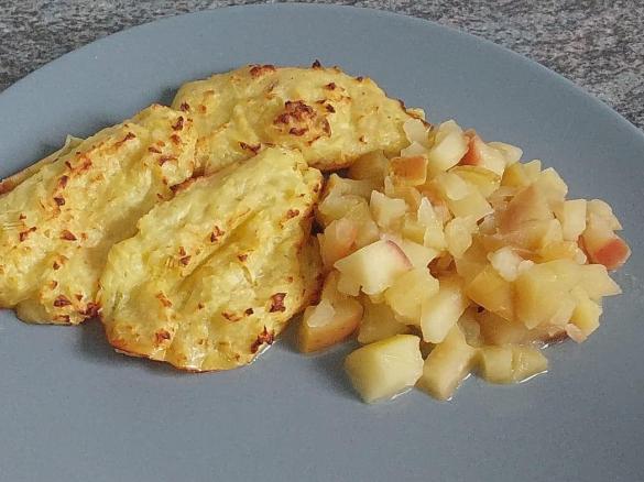 Kartoffel - Apfel -Rösti mit Apfelkompott
