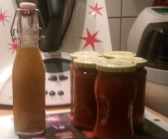 Rhabarber-Sirup & Rhabarber- Erdbeere - Hugo – Marmelade 2 auf einen Streich