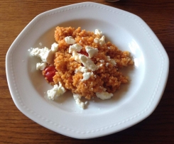 Tomatenbulgur mit Feta