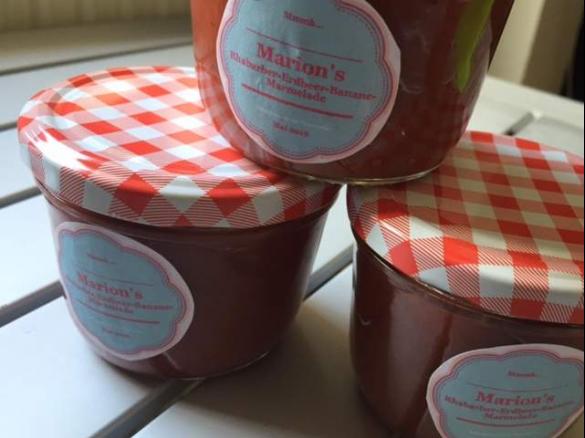 Rhabarber Erdbeer Banane Marmelade