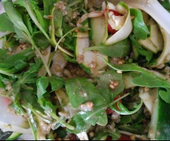 Salat mit Avocado Erdnuss Dressing - vegan -veggie - low fat - fitness - gesund - rohkost