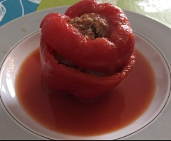 Gefüllte Paprikaschote mit Tomatensoße ***hCG Diät konform***