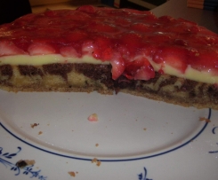 Zebrakuchen mit Obst ..