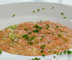 Zucchini-Lachs-Risotto mit Ricotta
