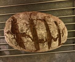 Mehrkorn-Roggenbrot aus dem Römertopf