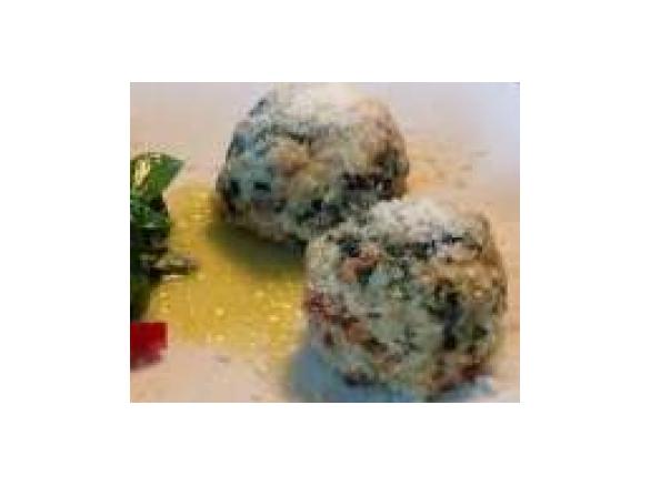 Schnelle Variation von Spinat-Semmelknödel
