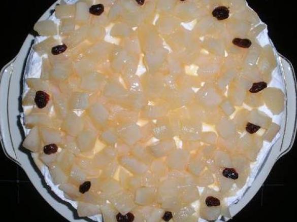 Birnen-Schoko-Torte mit Quittenmus und Eierlikör