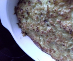 Rösti auf Leberkäse