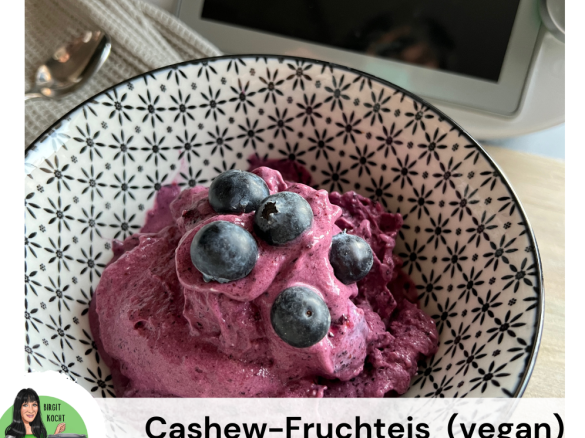 Früchteeis mit Cashew (vegan)
