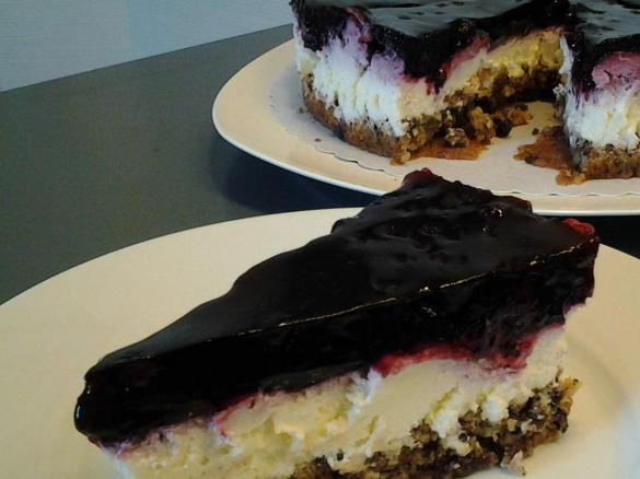 Heidelbeer-Schmandtorte - super vorzubereiten - (ohne Mehl)