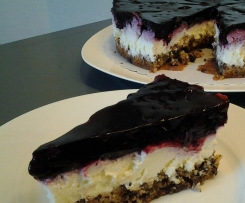 Heidelbeer-Schmandtorte - super vorzubereiten - (ohne Mehl)