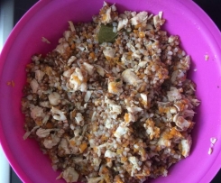 Fleisch mit Reis oder Buchweizen (Plov russisch)