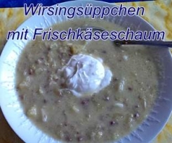 Wirsingsüppchen mit Frischkäseschaum für WWler