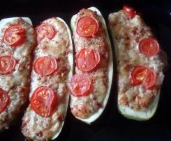 Gefüllte Zucchini (ohne Hackfleisch)
