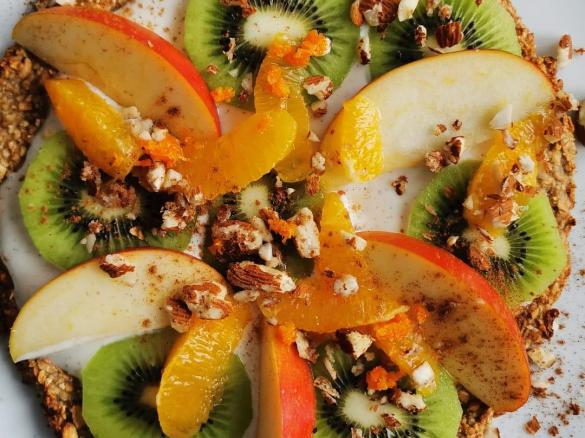 Haferflocken Frühstückspizza