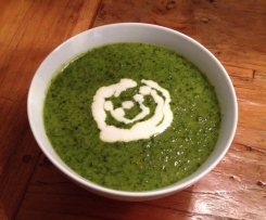 Grünkohlcremesuppe (wahlweise vegan)