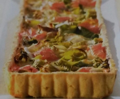 Quiche mit Porree und Räucherlachs