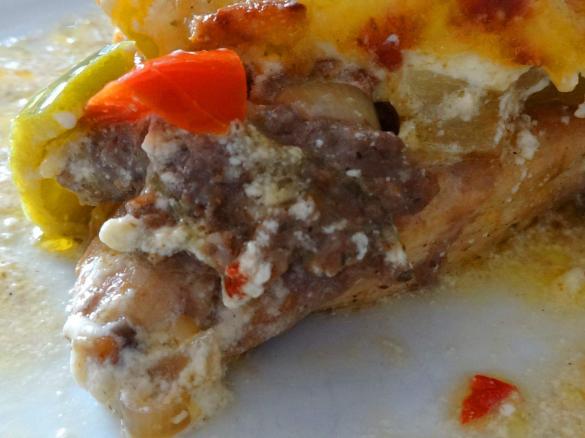 griechische Fleisch-Pizza