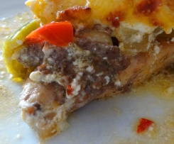 griechische Fleisch-Pizza