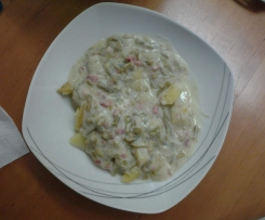 Milchbohnen mit Speck / Gestovte Bohnen 