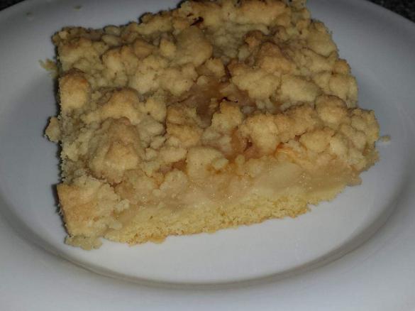 Apfelkuchen mit Apfelmus vom Blech