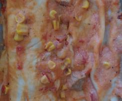 Überbackene Enchilada mit Hähnchen