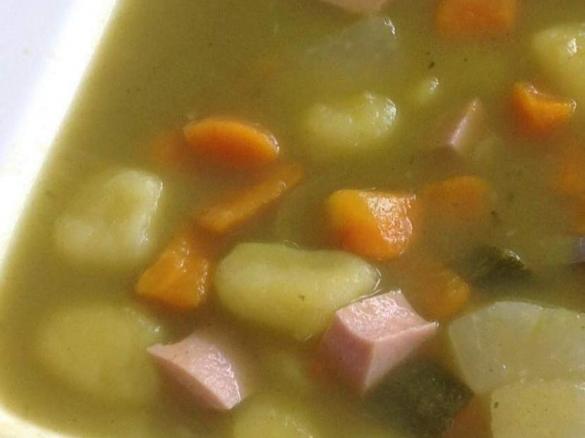 Gemüsesuppe ohne Zwiebeln