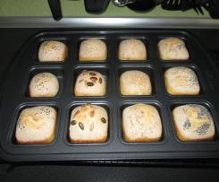 Brötchen mit Übernachtgare aus der Brownieform