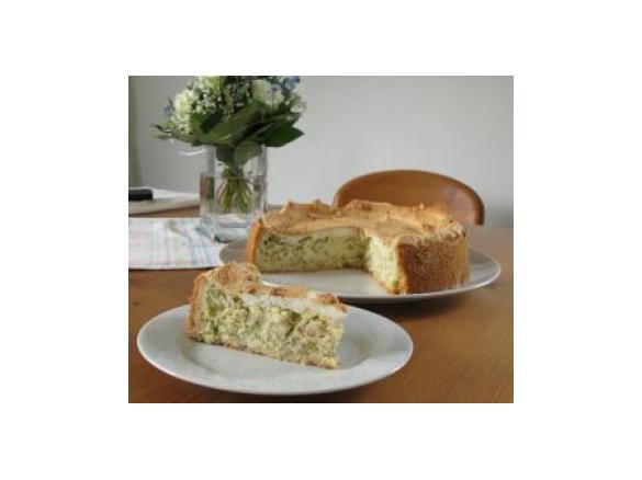 Rhabarberkuchen mit Quark und Baiser - laktosefrei