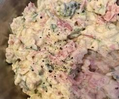 Zucchinisalat mit Schinken