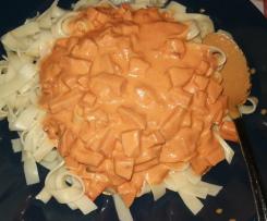 Tomatensoße spezial - Sahnesoße mit getrockneten Tomaten - zu Nudeln / Pasta