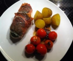 Hähnchenfilet mit Balsamico-Tomaten und Kartöffelchen