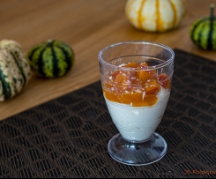 Mascarponecreme mit Kürbiskompott