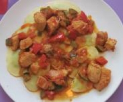 Schnelles Zuchini Paprika Gemüse
