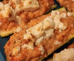 Gefüllte Zucchini (vegetarisch)