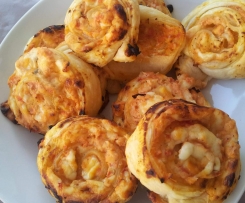 Pizza-Schnecken mit Blätterteig, schnell